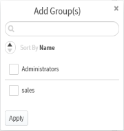 add user to groups dialog