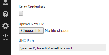 Choose the Access file or specify its network path