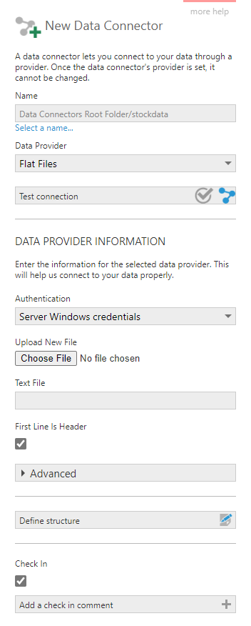 Set up a new data connector