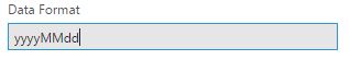 Enter the date format
