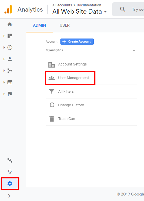 Set up access management in Google Analytics