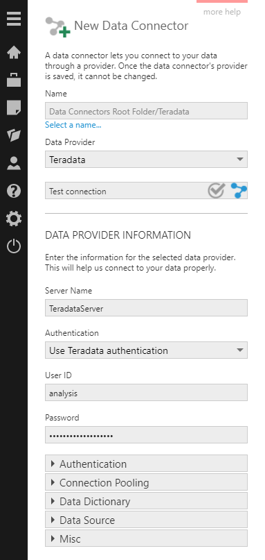 Connecting to Teradata