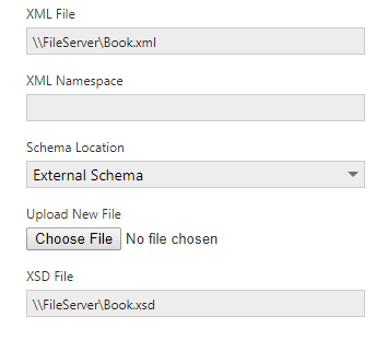 External schema options