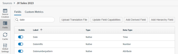 Search for fields, or adjust fields or field settings as needed.