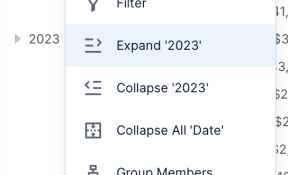 Expand and Collapse Hierarchies for a Metric Set