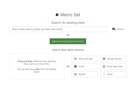 Selecting and Grouping Data > Choose Data Source