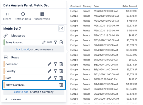 Selecting and Grouping Data > Raw Data