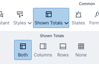 Totals > Shown Totals Toolbar