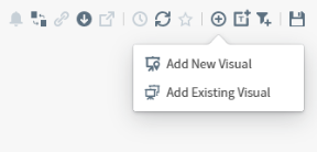 add a new visual or add an existing visual