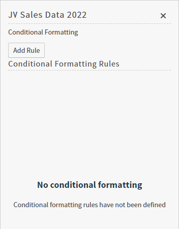 Add conditional formatting rules here