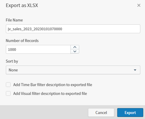 Enter XLSX options here